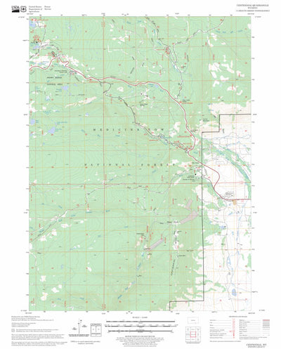 US Forest Service - Topo Centennial, WY FSTopo Legacy digital map