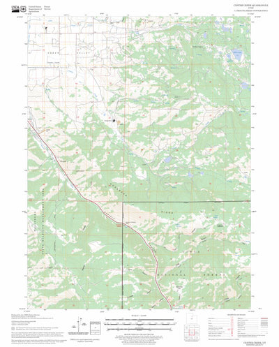 US Forest Service - Topo Center Creek, UT FSTopo Legacy digital map