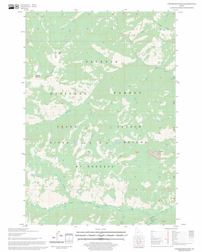 US Forest Service - Topo Center Mountain, ID FSTopo Legacy digital map