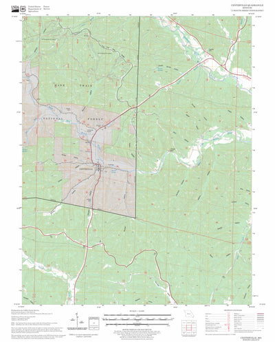 US Forest Service - Topo Centerville, MO FSTopo Legacy digital map