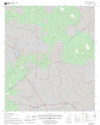 US Forest Service - Topo Centralia, TX FSTopo Legacy digital map