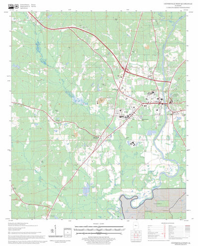 US Forest Service - Topo Centreville West, AL FSTopo Legacy digital map