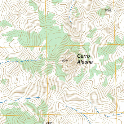 US Forest Service - Topo Cerro Alesna, NM FSTopo Legacy digital map