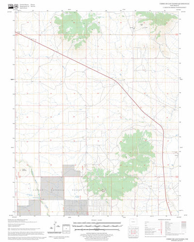 US Forest Service - Topo Cerro De Los Taoses, NM FSTopo Legacy digital map
