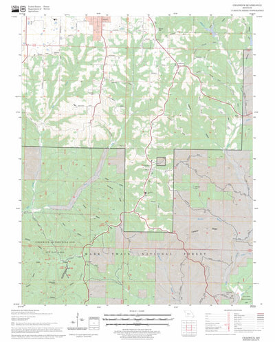 US Forest Service - Topo Chadwick, MO FSTopo Legacy digital map