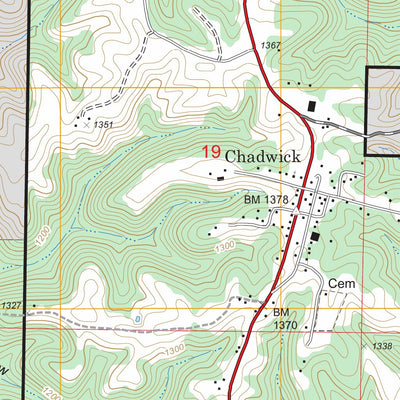 US Forest Service - Topo Chadwick, MO FSTopo Legacy digital map