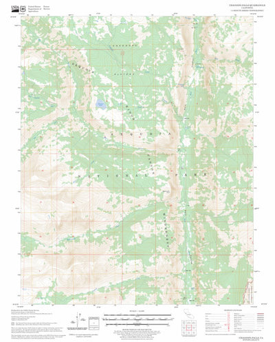 US Forest Service - Topo Chagoopa Falls, CA FSTopo Legacy digital map