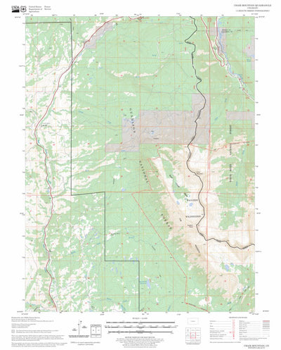US Forest Service - Topo Chair Mountain, CO FSTopo Legacy digital map