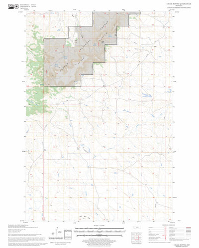 US Forest Service - Topo Chalk Buttes, MT FSTopo Legacy digital map
