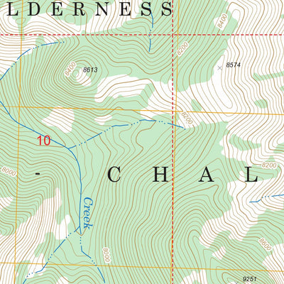 US Forest Service - Topo Challis Creek Lakes, ID FSTopo Legacy digital map
