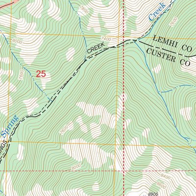 US Forest Service - Topo Challis Creek Lakes, ID FSTopo Legacy digital map