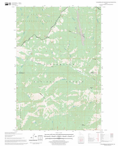 US Forest Service - Topo Chamberlain Mountain, ID FSTopo Legacy digital map
