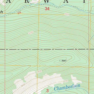 US Forest Service - Topo Chamberlain Mountain, ID FSTopo Legacy digital map