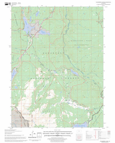 US Forest Service - Topo Chambers Lake, CO FSTopo Legacy digital map