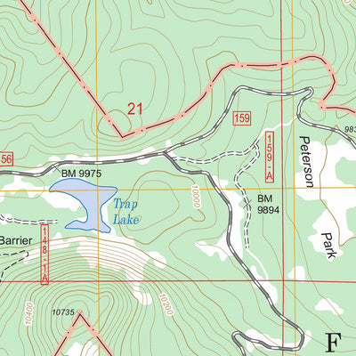 US Forest Service - Topo Chambers Lake, CO FSTopo Legacy digital map