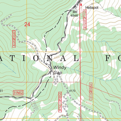 US Forest Service - Topo Chanchelulla Peak, CA FSTopo Legacy digital map