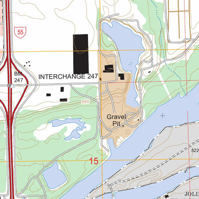 US Forest Service - Topo Channahon, IL FSTopo Legacy digital map