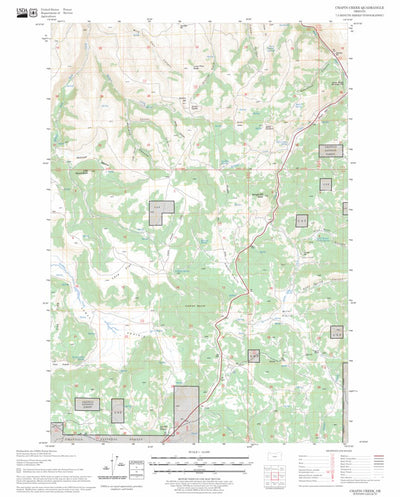 US Forest Service - Topo Chapin Creek, OR FSTopo Legacy digital map