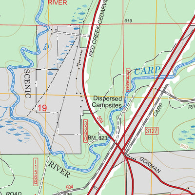 US Forest Service - Topo Charles, MI FSTopo Legacy digital map