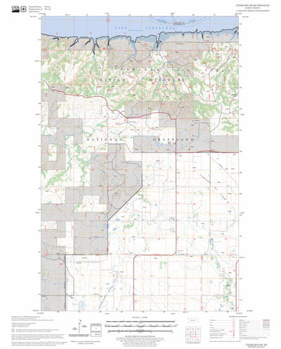 US Forest Service - Topo Charlson SW, ND FSTopo Legacy digital map