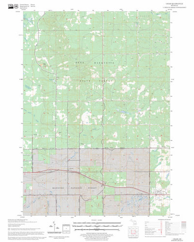 US Forest Service - Topo Chase, MI FSTopo Legacy digital map