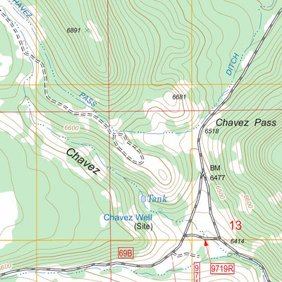 US Forest Service - Topo Chavez Mountain West, AZ FSTopo Legacy digital map