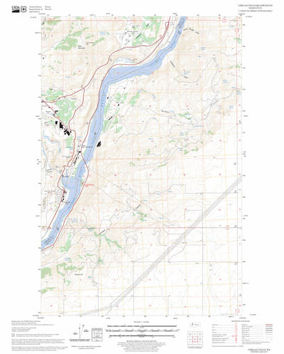 US Forest Service - Topo Chelan Falls, WA FSTopo Legacy digital map