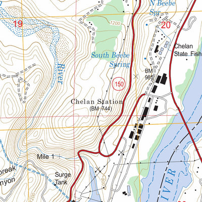 US Forest Service - Topo Chelan Falls, WA FSTopo Legacy digital map