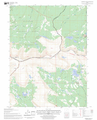 US Forest Service - Topo Chepeta Lake, UT FSTopo Legacy digital map