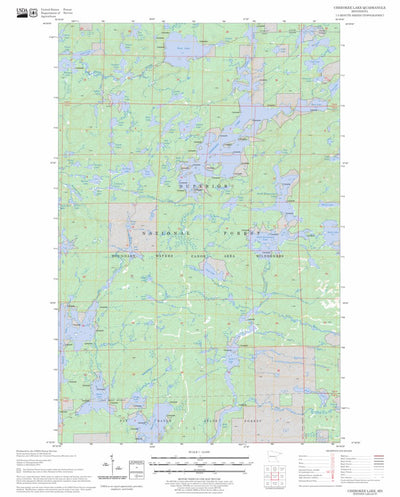 US Forest Service - Topo Cherokee Lake, MN FSTopo Legacy digital map