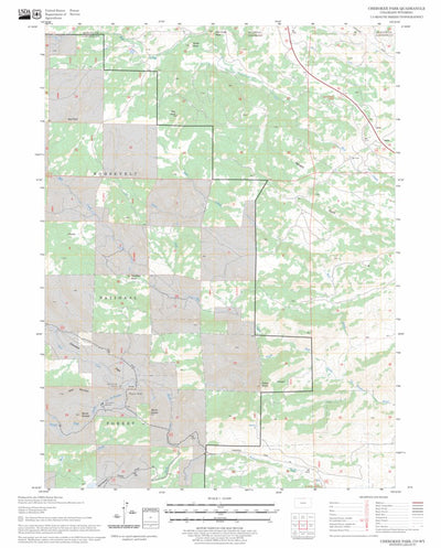 US Forest Service - Topo Cherokee Park, CO - WY FSTopo Legacy digital map
