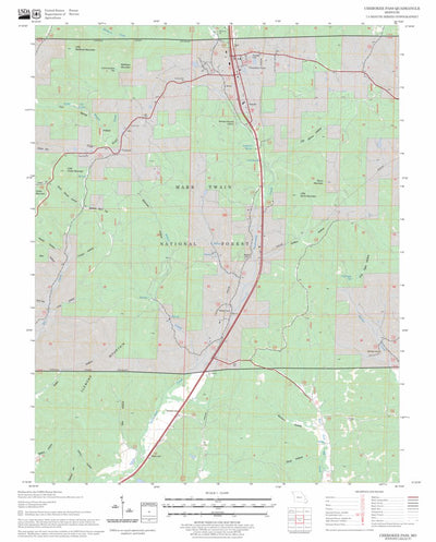 US Forest Service - Topo Cherokee Pass, MO FSTopo Legacy digital map