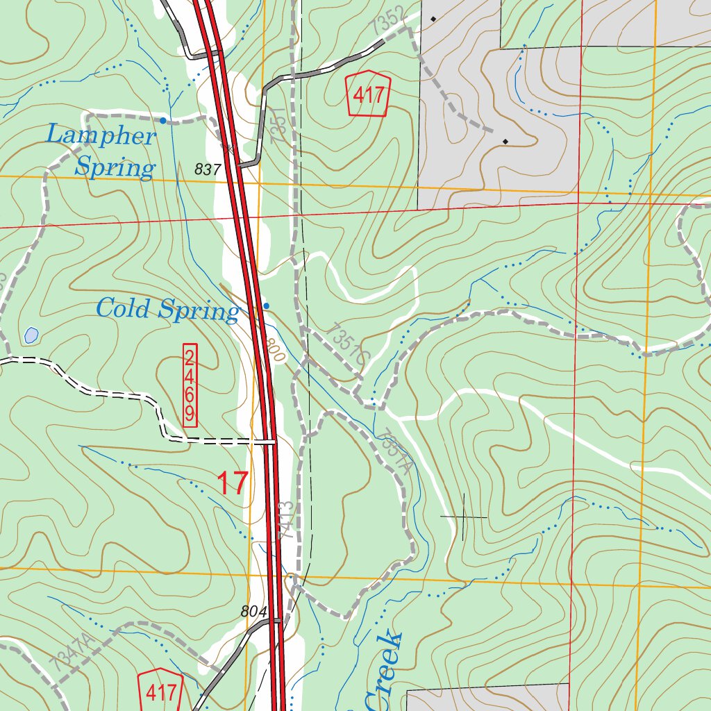 Cherokee Pass, MO FSTopo Legacy Map by US Forest Service - Topo ...