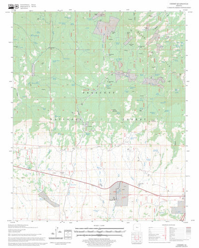 US Forest Service - Topo Cherry, AZ FSTopo Legacy digital map
