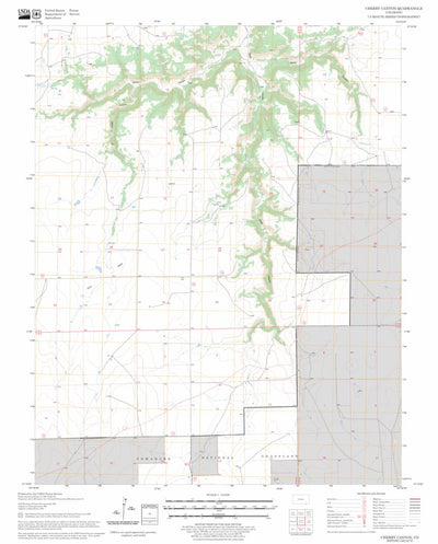 US Forest Service - Topo Cherry Canyon, CO FSTopo Legacy digital map