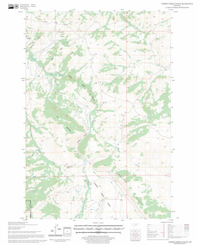US Forest Service - Topo Cherry Creek Canyon, MT FSTopo Legacy digital map
