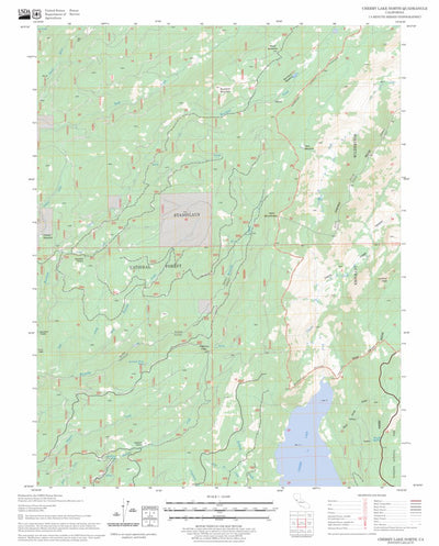 US Forest Service - Topo Cherry Lake North, CA FSTopo Legacy digital map