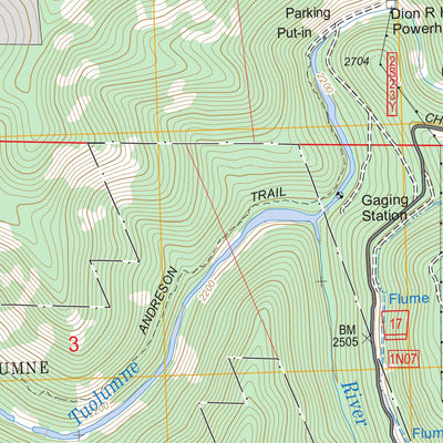 US Forest Service - Topo Cherry Lake South, CA FSTopo Legacy digital map