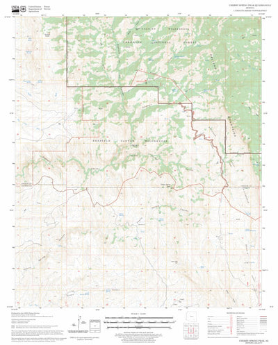 US Forest Service - Topo Cherry Spring Peak, AZ FSTopo Legacy digital map