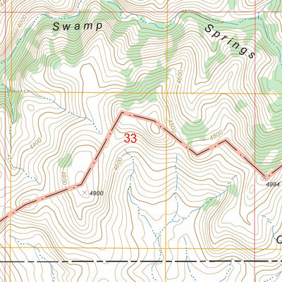 US Forest Service - Topo Cherry Spring Peak, AZ FSTopo Legacy digital map