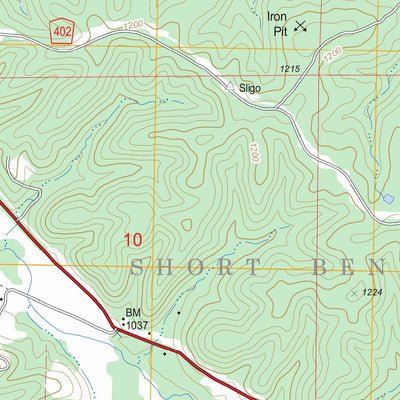 US Forest Service - Topo Cherryville, MO FSTopo Legacy digital map