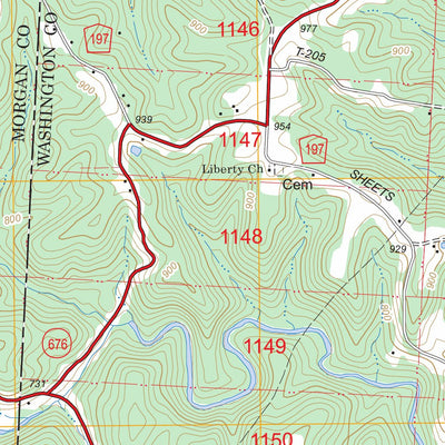 US Forest Service - Topo Chesterhill, OH FSTopo Legacy digital map