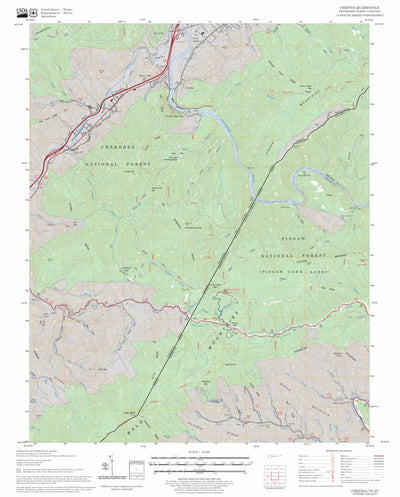 US Forest Service - Topo Chestoa, TN - NC FSTopo Legacy digital map