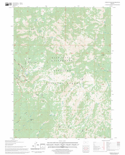 US Forest Service - Topo Chetco Peak, OR FSTopo Legacy digital map