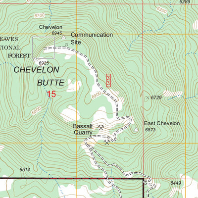 US Forest Service - Topo Chevelon Butte, AZ FSTopo Legacy digital map