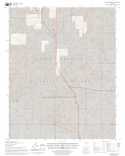 US Forest Service - Topo Cheyenne NW, OK FSTopo Legacy digital map