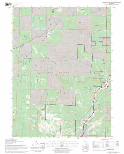US Forest Service - Topo Chicken Hawk Hill, CA FSTopo Legacy digital map