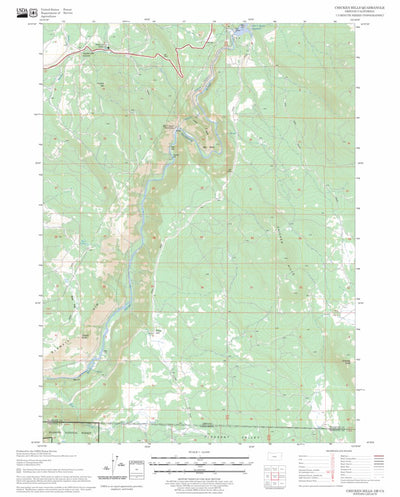 US Forest Service - Topo Chicken Hills, OR - CA FSTopo Legacy digital map