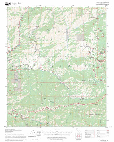 US Forest Service - Topo Chilao Flat, CA FSTopo Legacy digital map