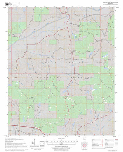 US Forest Service - Topo Chilli Creek, MS FSTopo Legacy digital map